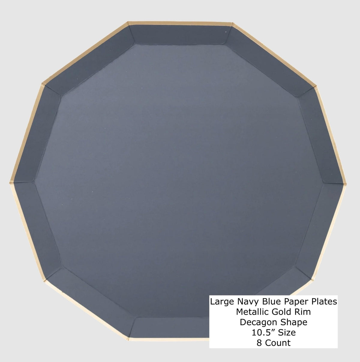 Navy Blue Dinner Plates - Stesha Party