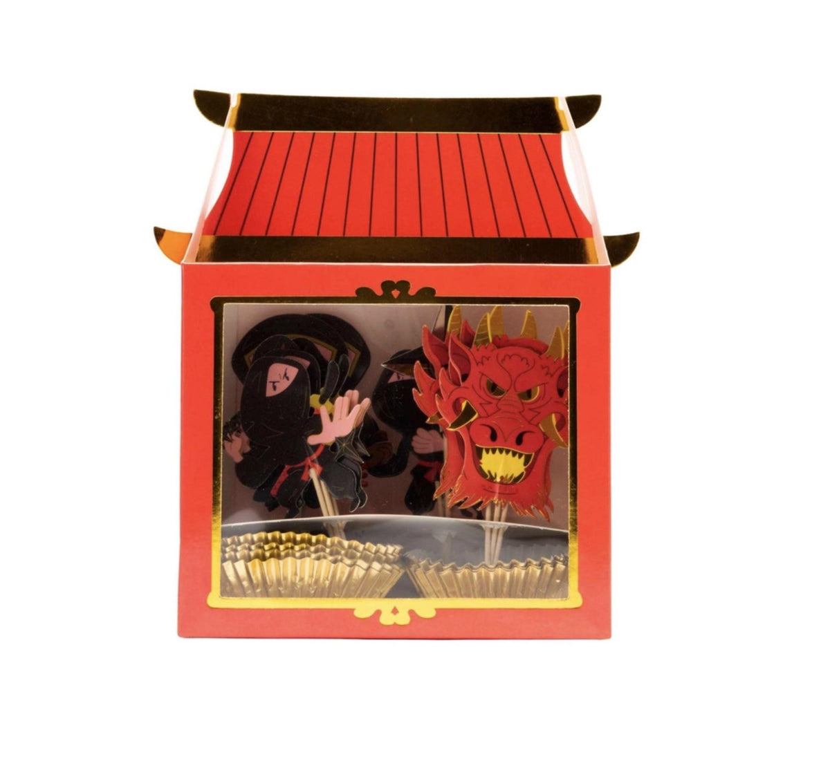 Ninja Cupcake Picks & Liners 16ct - Stesha Party