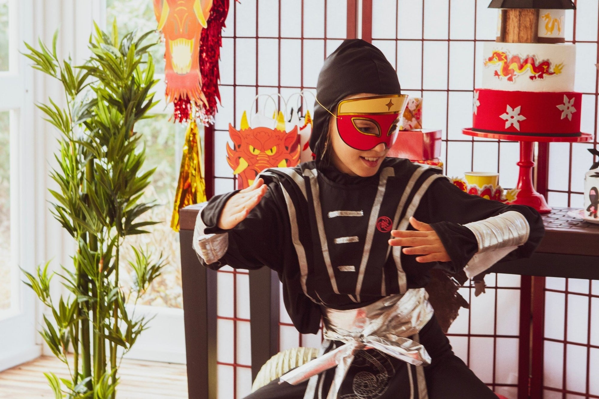 Ninja Party Masks 8ct - Stesha Party