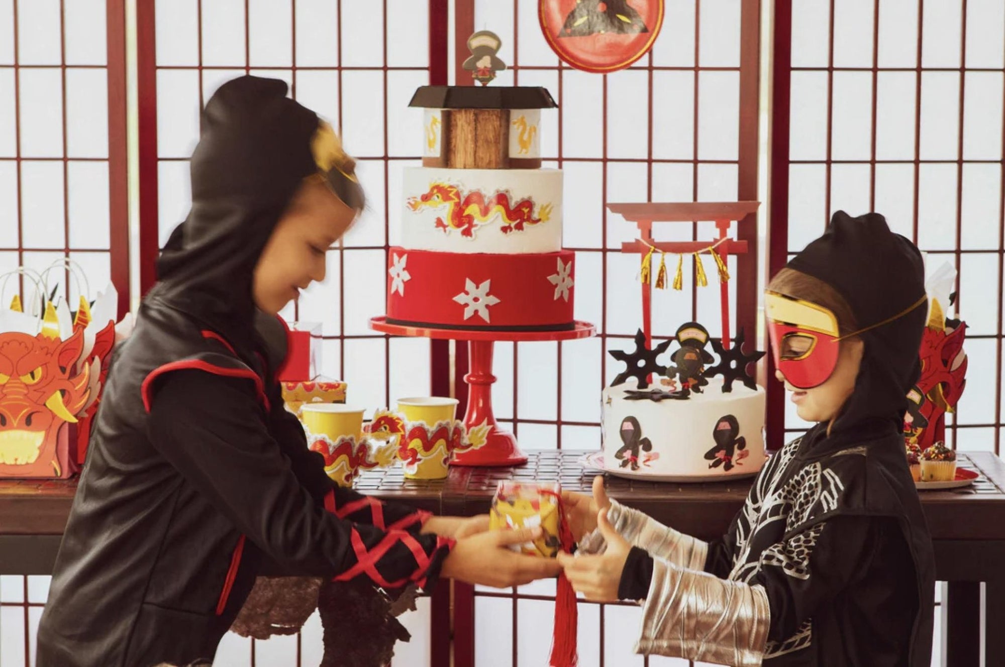 Ninja Party Masks 8ct - Stesha Party