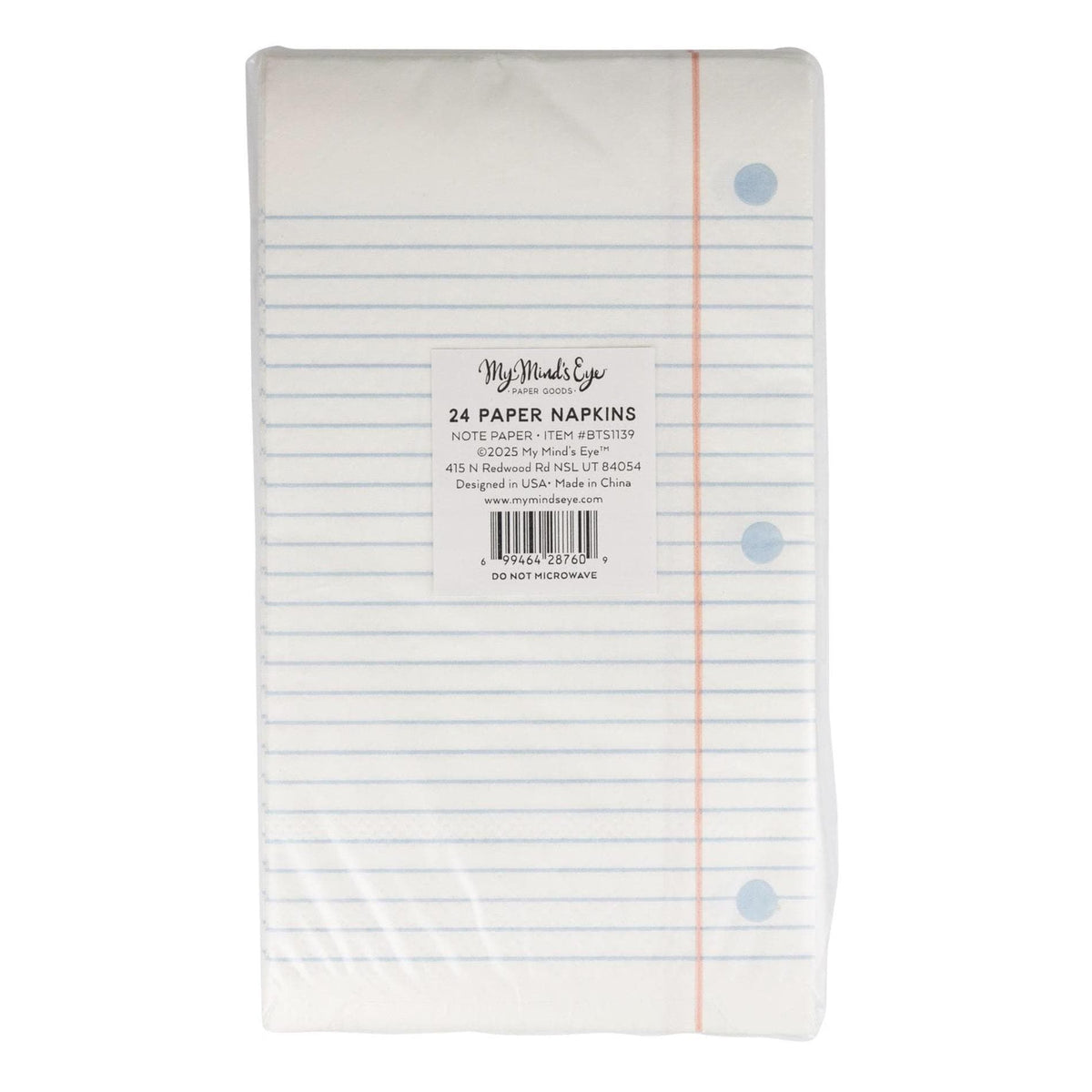 Notebook Paper Dinner Napkins 24ct - Stesha Party