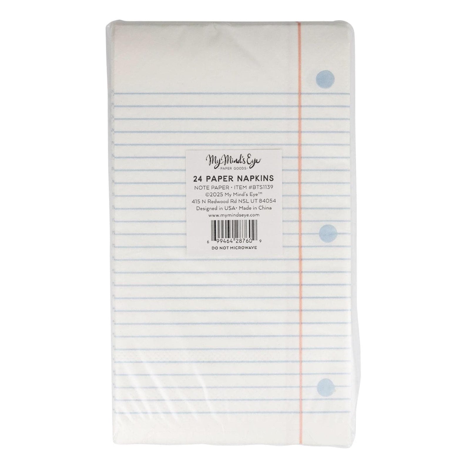 Notebook Paper Dinner Napkins 24ct - Stesha Party