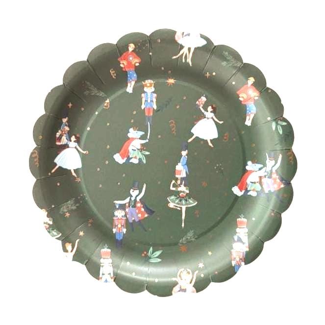 Nutcracker Christmas Plates 12ct - Stesha Party