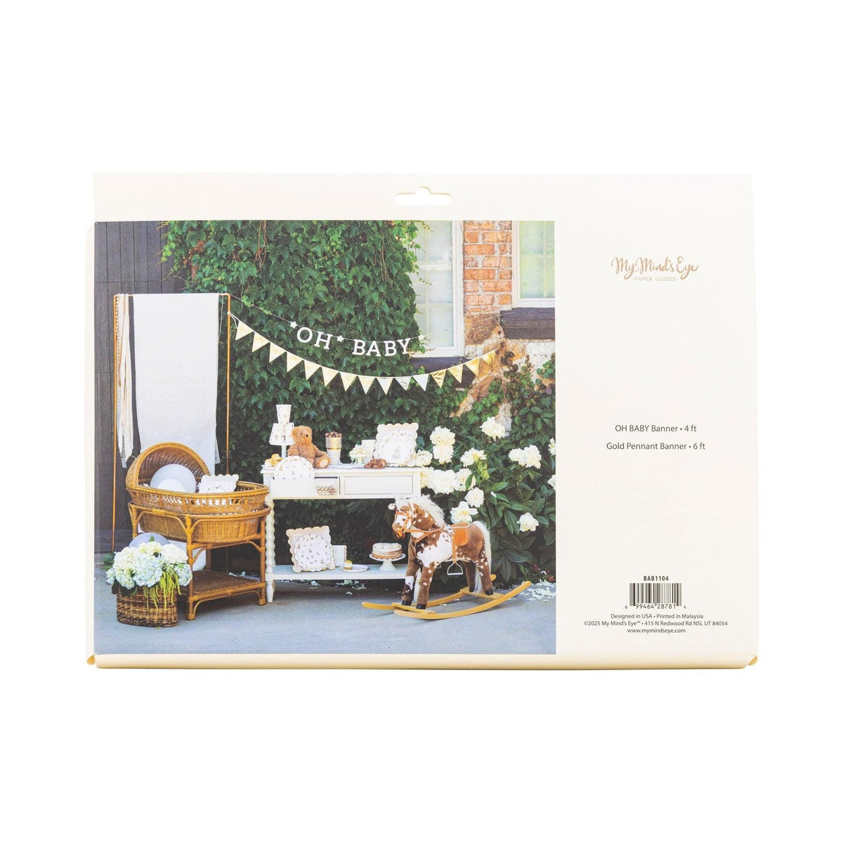 Oh Baby Gold Felt Banner Set - Stesha Party