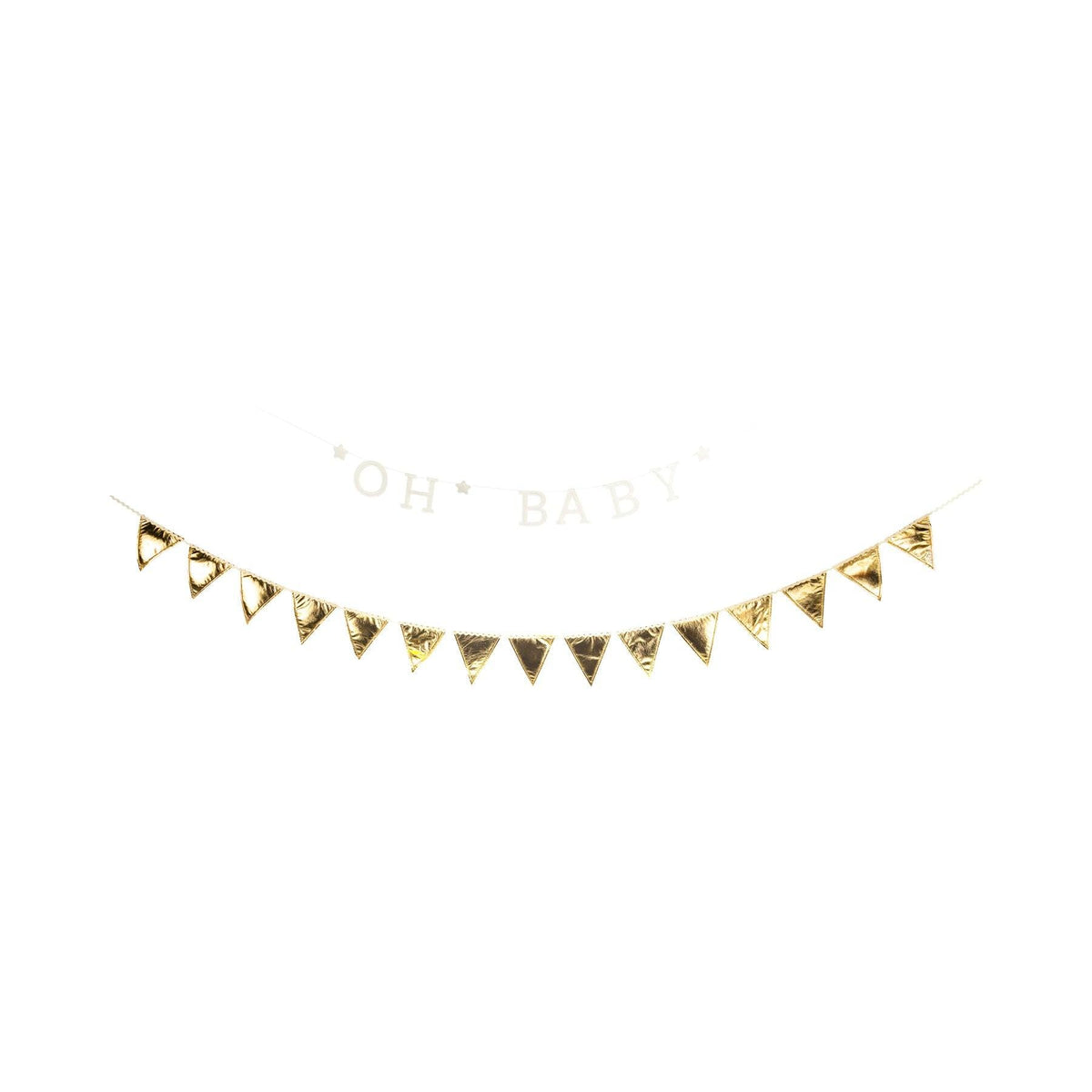 Oh Baby Gold Felt Banner Set - Stesha Party