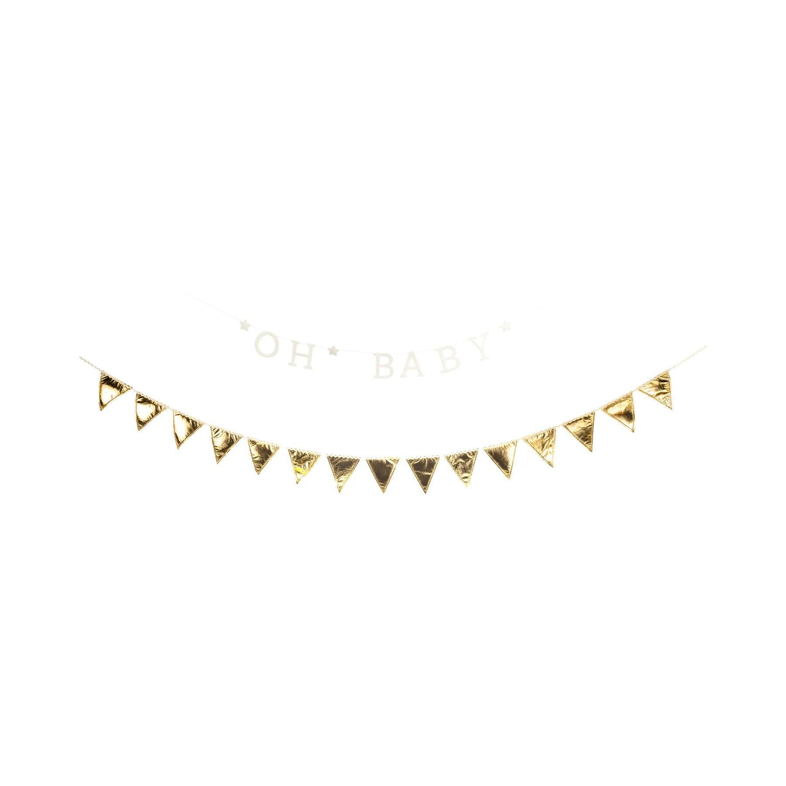 Oh Baby Gold Felt Banner Set - Stesha Party