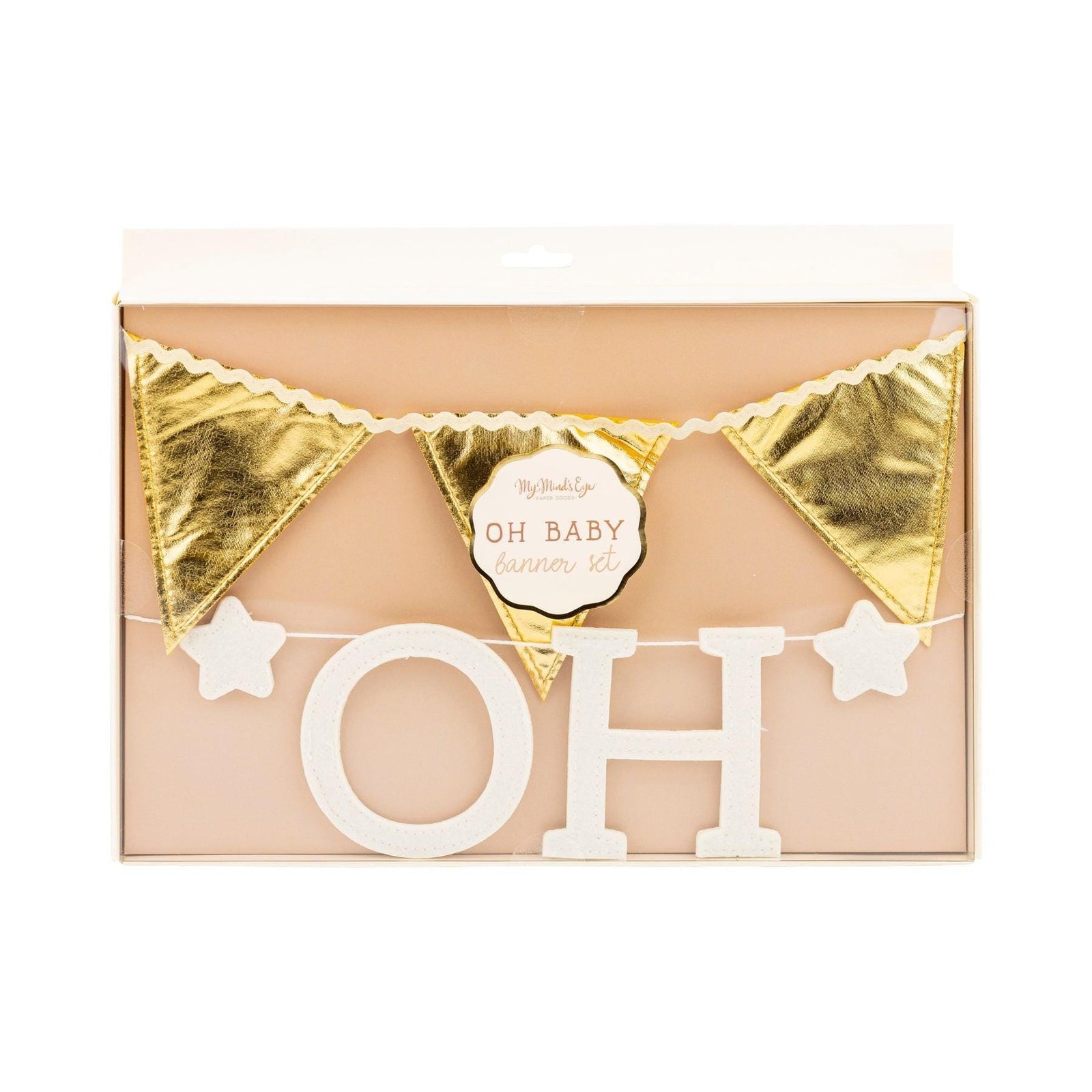 Oh Baby Gold Felt Banner Set - Stesha Party