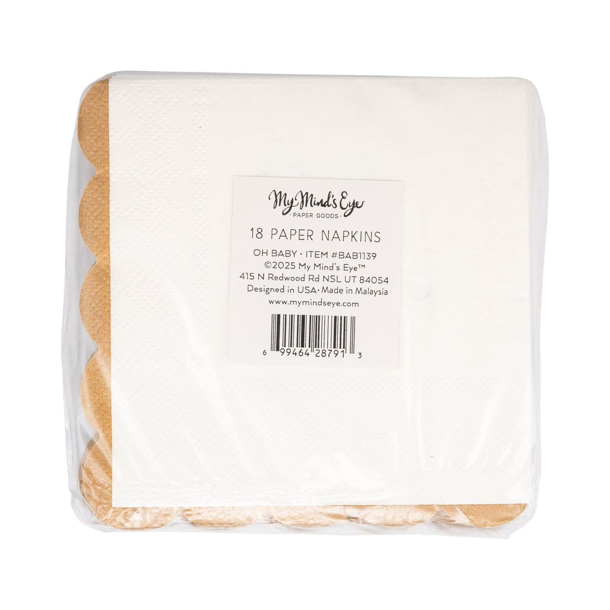 Oh Baby Gold Foil Napkins 18ct - Stesha Party
