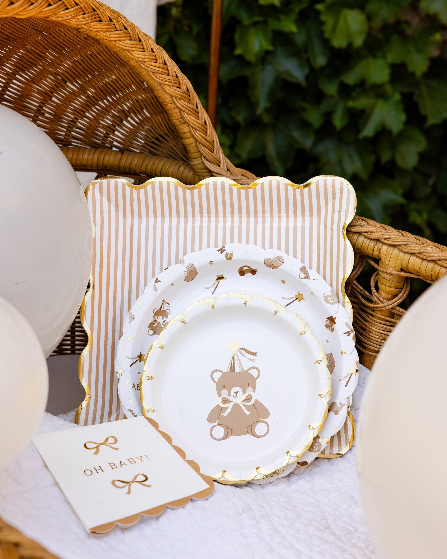 Oh Baby Gold Foil Napkins 18ct - Stesha Party