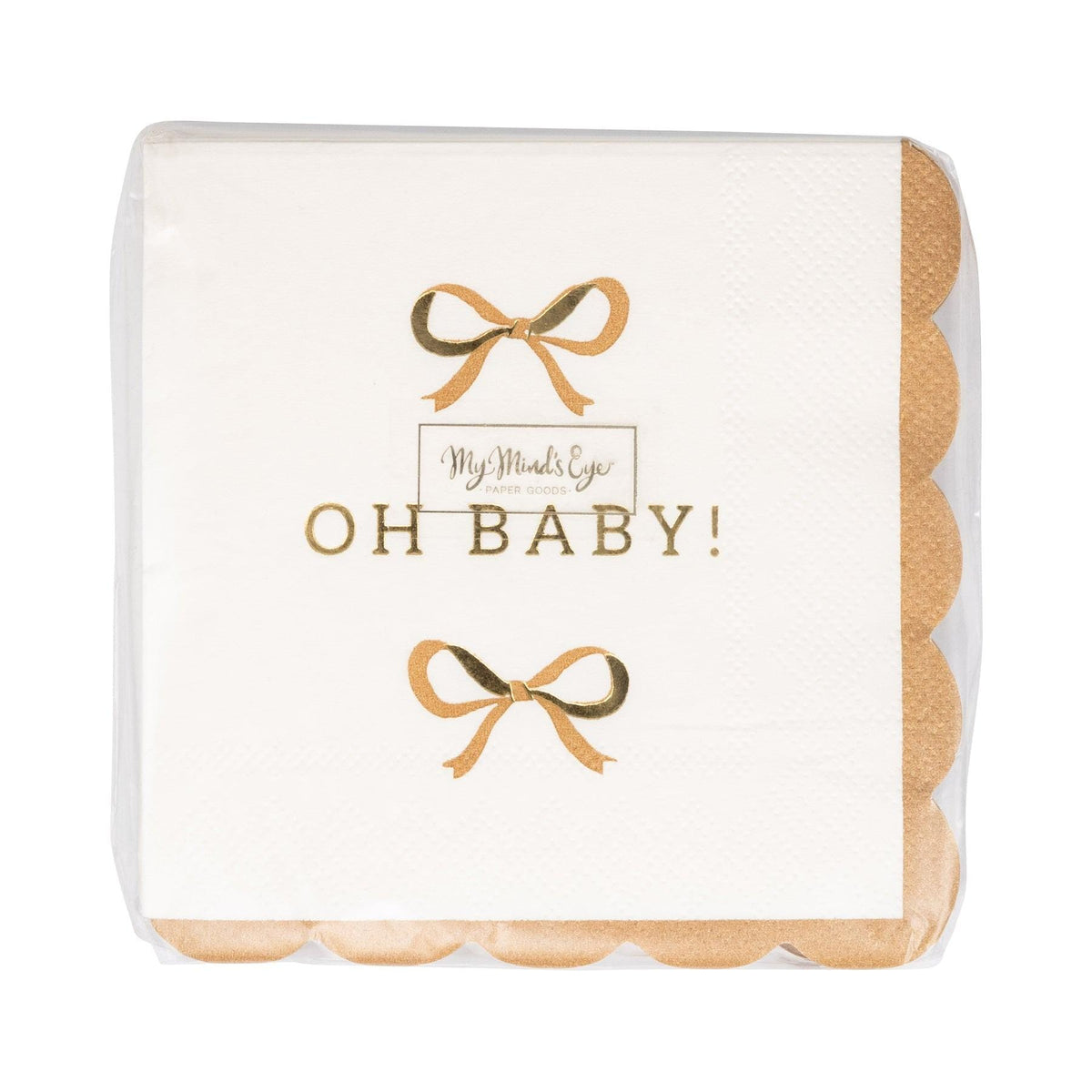 Oh Baby Gold Foil Napkins 18ct - Stesha Party