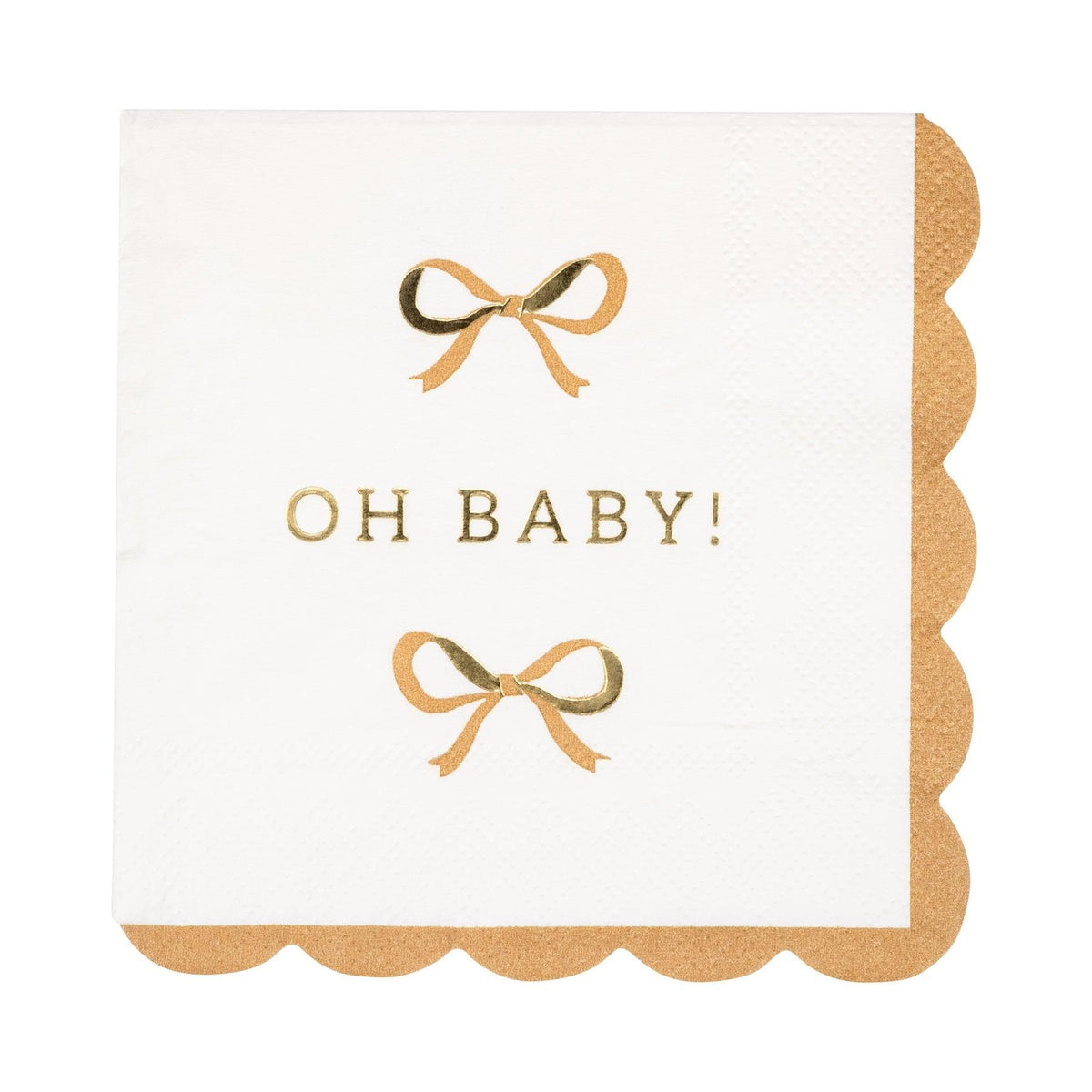 Oh Baby Gold Foil Napkins 18ct - Stesha Party