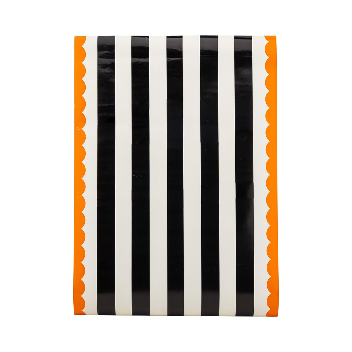 Orange and Black Striped Paper Table Runner - Stesha Party