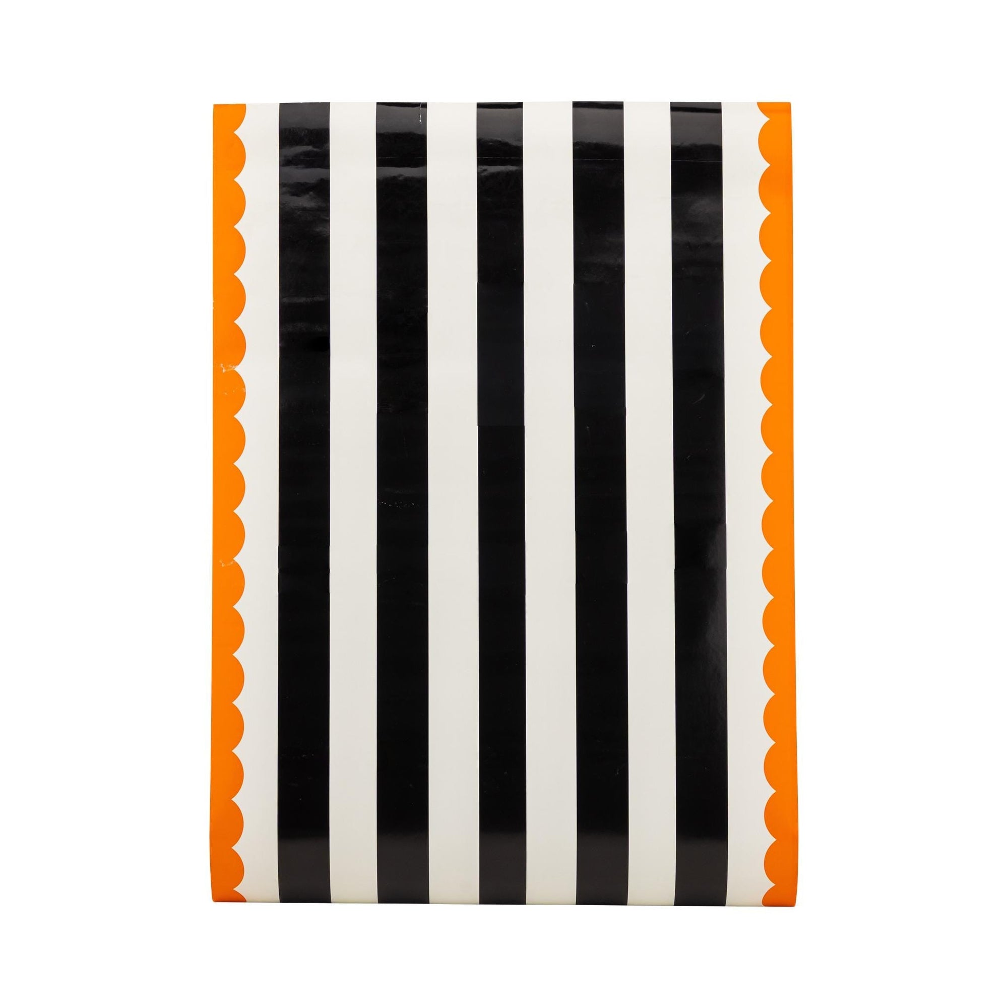 Orange and Black Striped Paper Table Runner - Stesha Party