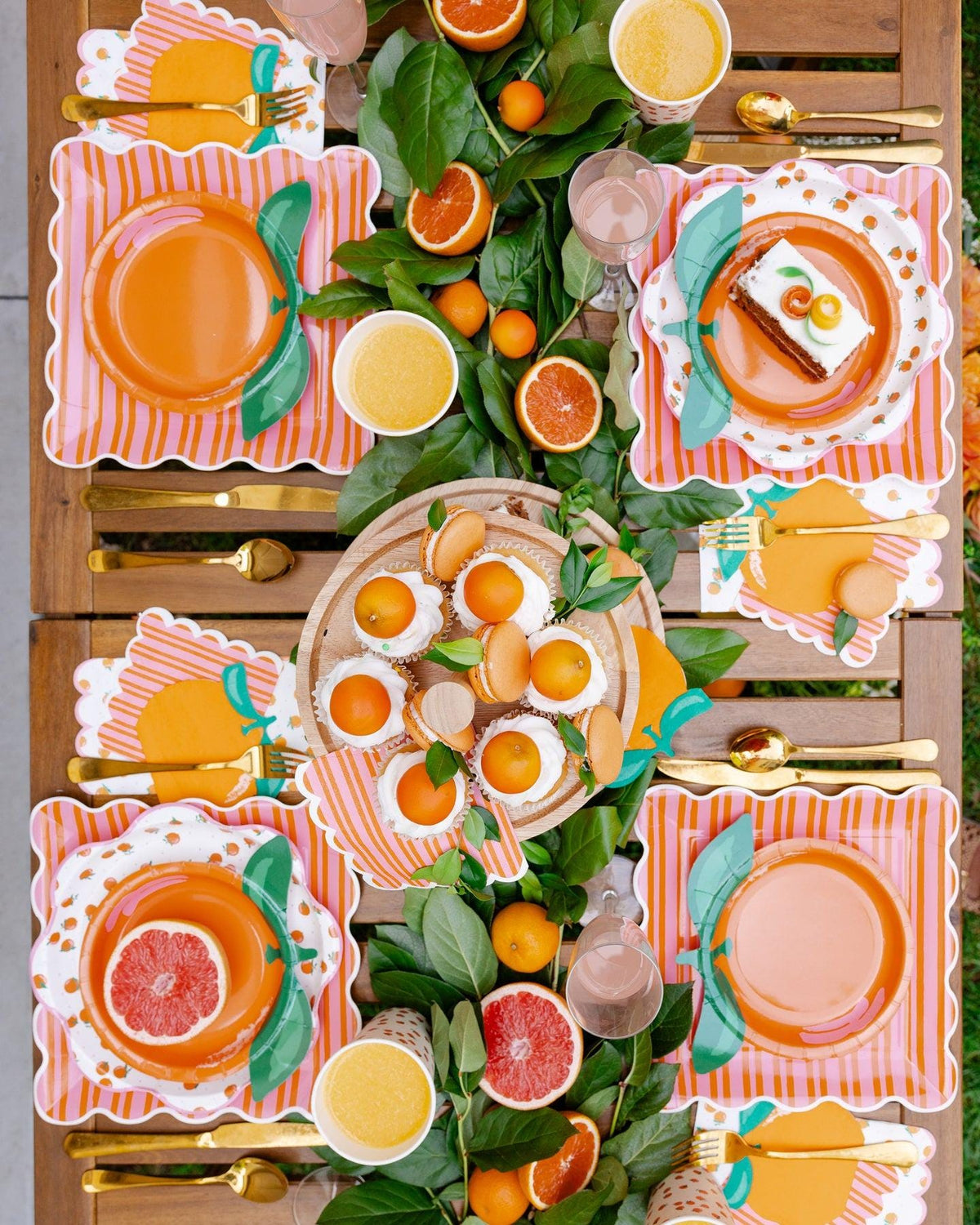 Orange Print Cups 8ct - Stesha Party
