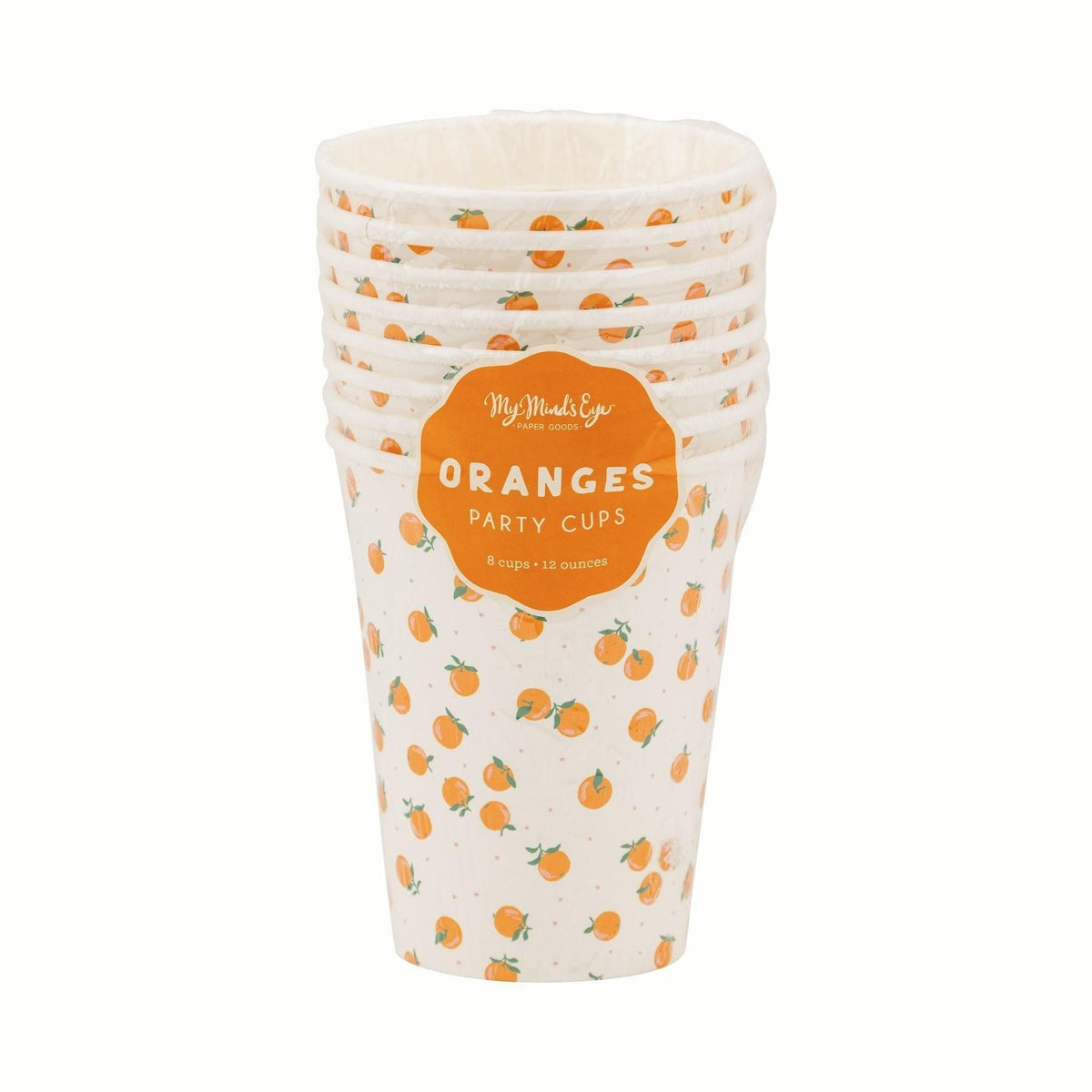 Orange Print Cups 8ct - Stesha Party