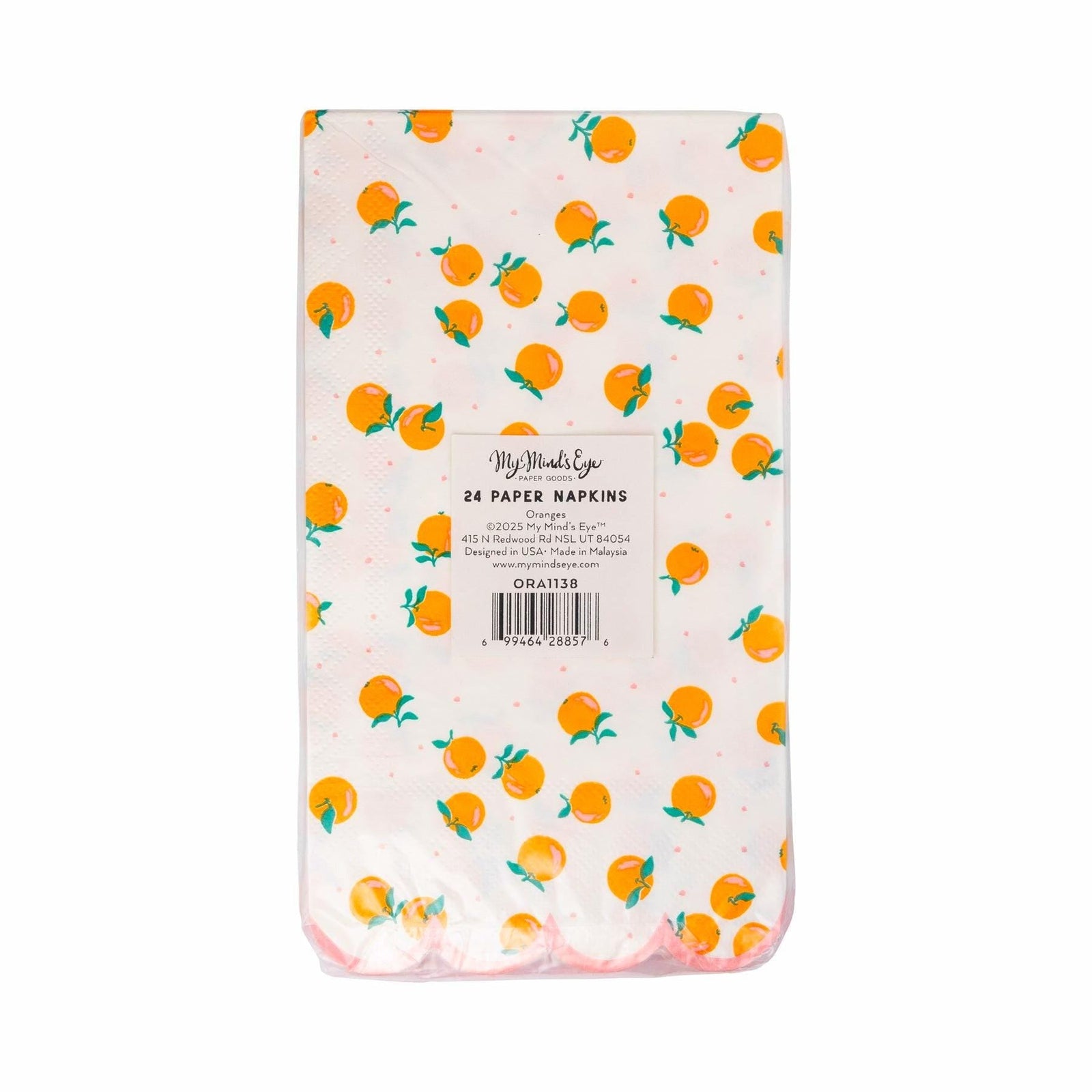 Orange Print Napkins 24ct - Stesha Party