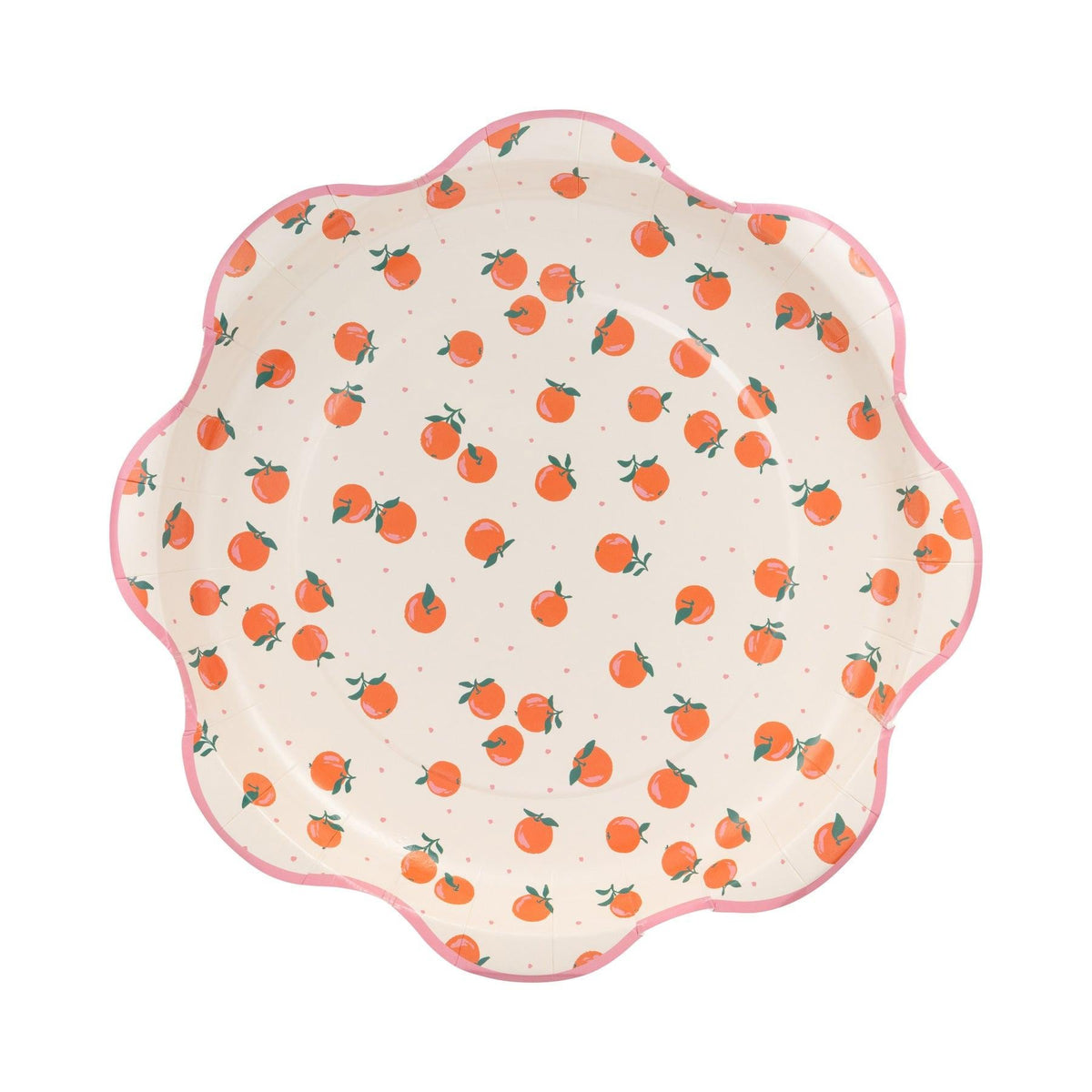 Orange Print Plates 8ct - Stesha Party