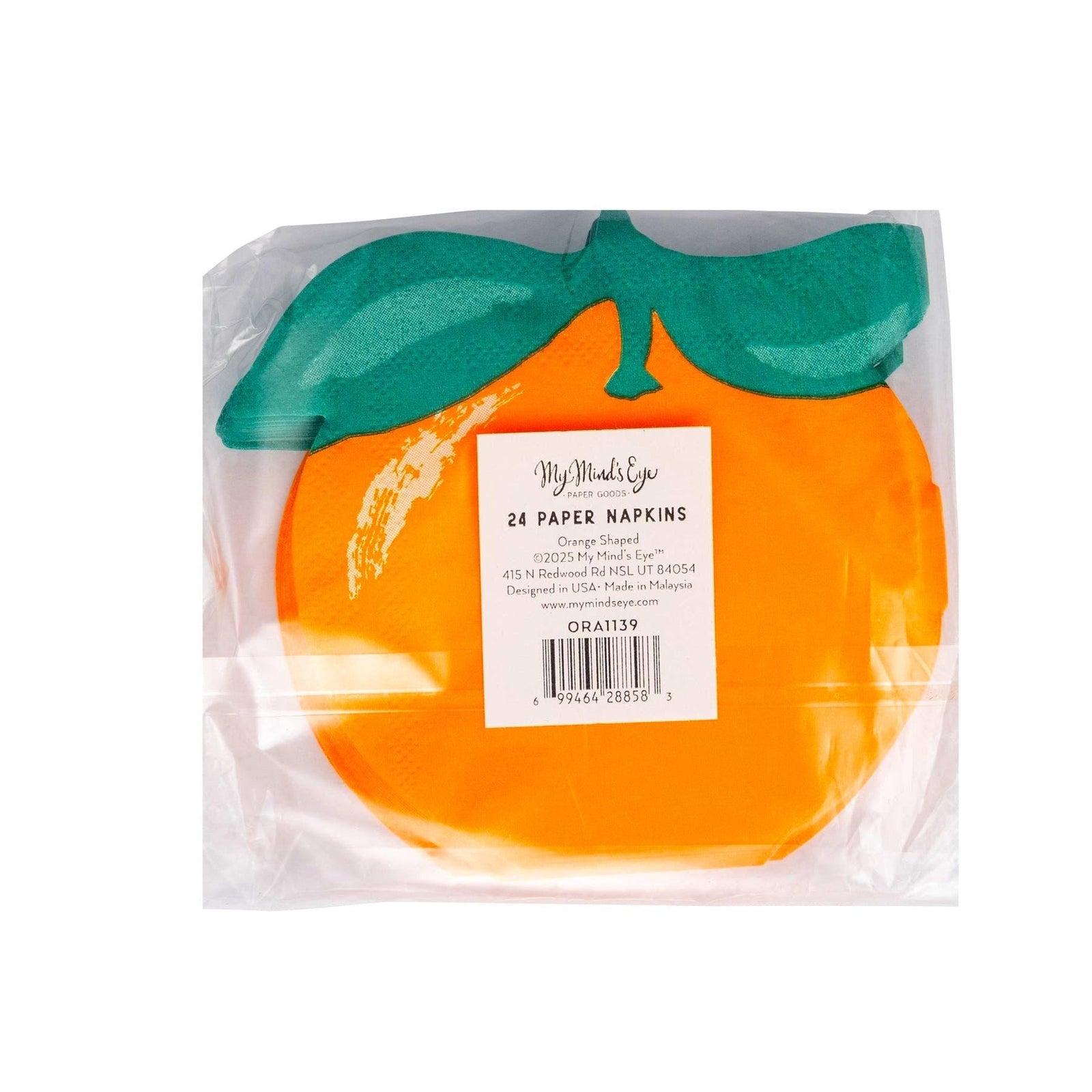 Orange Shaped Napkins 24ct - Stesha Party