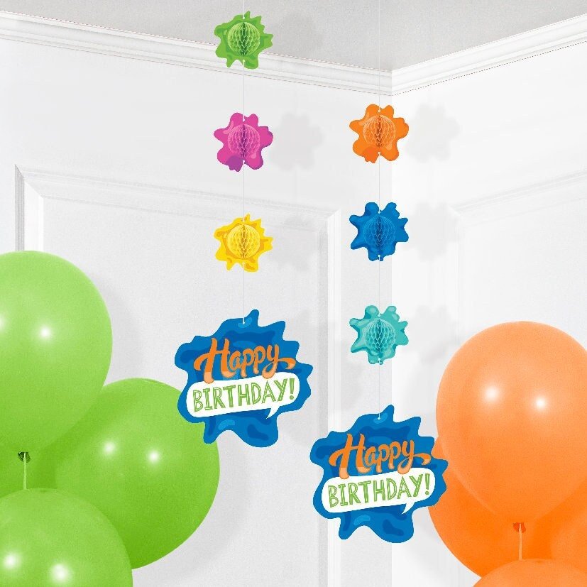 Paint Birthday Decorations - Art Party Decorations, Painting Party Supplies, Splatter Birthday, Artist Party Decor, Hanging Decorations - Stesha Party