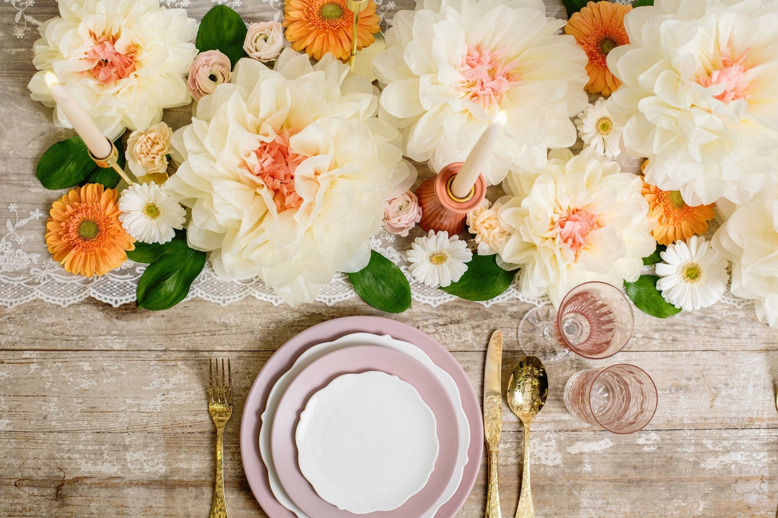 Paper Flower Decorations - Stesha Party