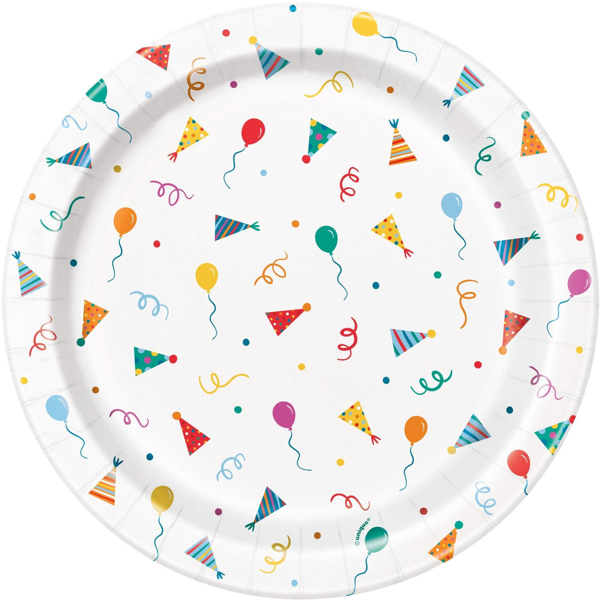 Party Hat &amp; Balloon Dinner Plates 8ct - Stesha Party