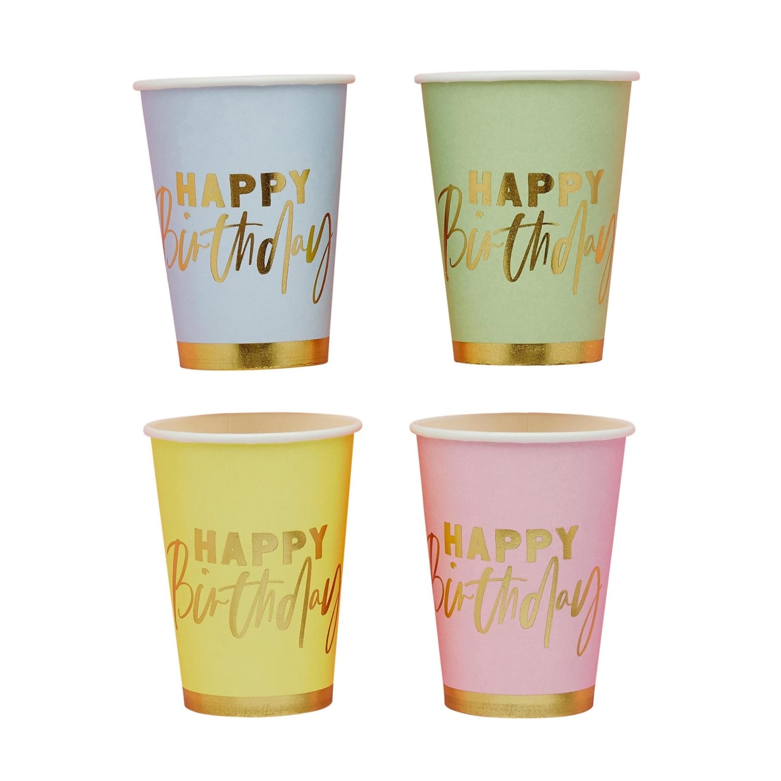 Pastel Birthday Cups 8ct - Stesha Party