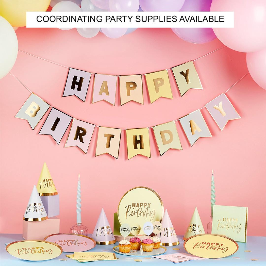 Pastel Birthday Cups 8ct - Stesha Party