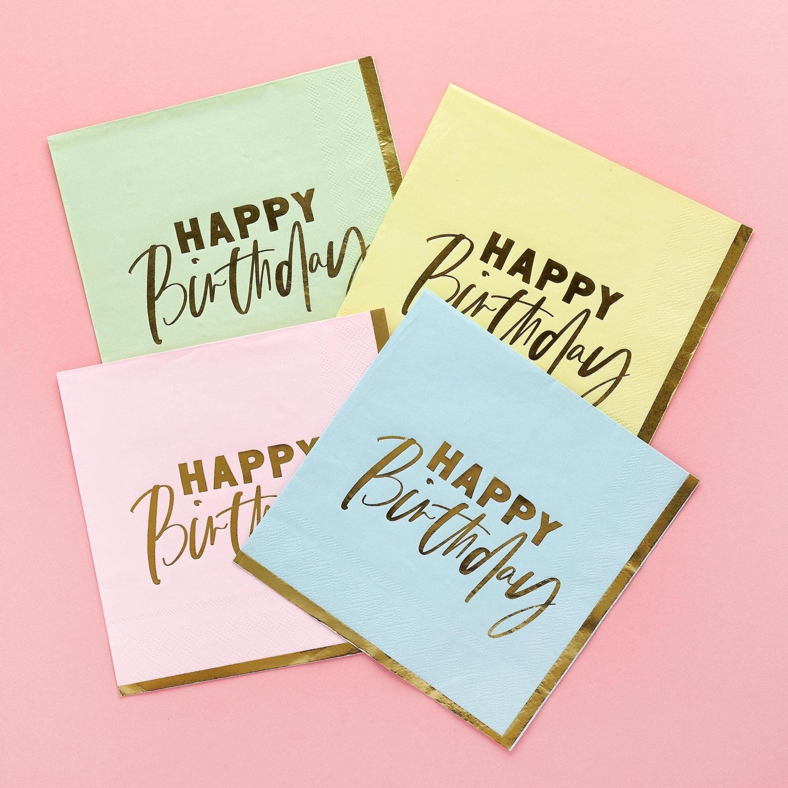 Pastel Birthday Napkins - Stesha Party