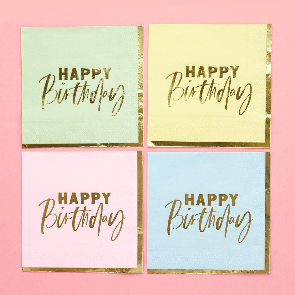 Pastel Birthday Napkins - Stesha Party
