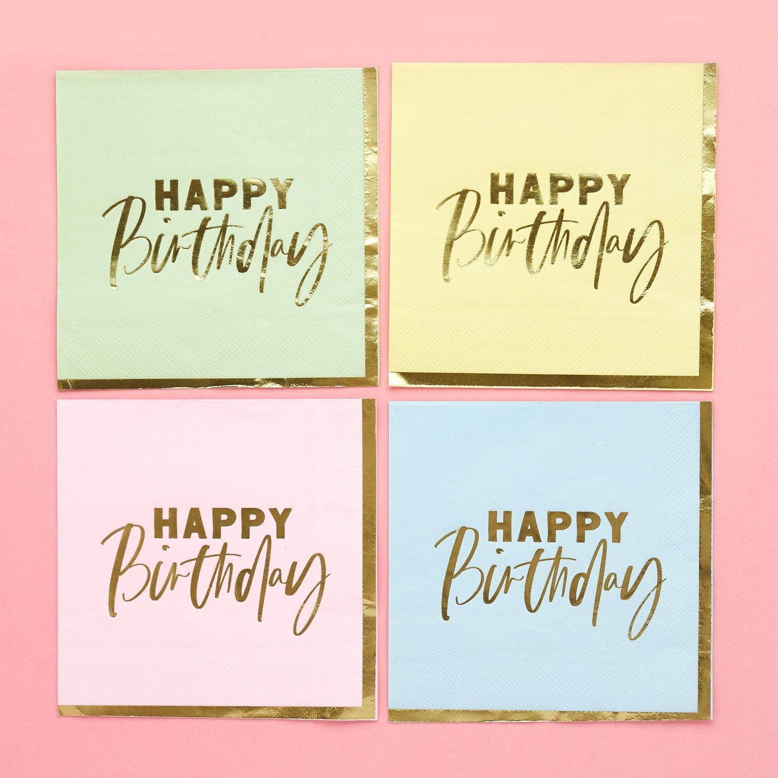 Pastel Birthday Napkins - Stesha Party