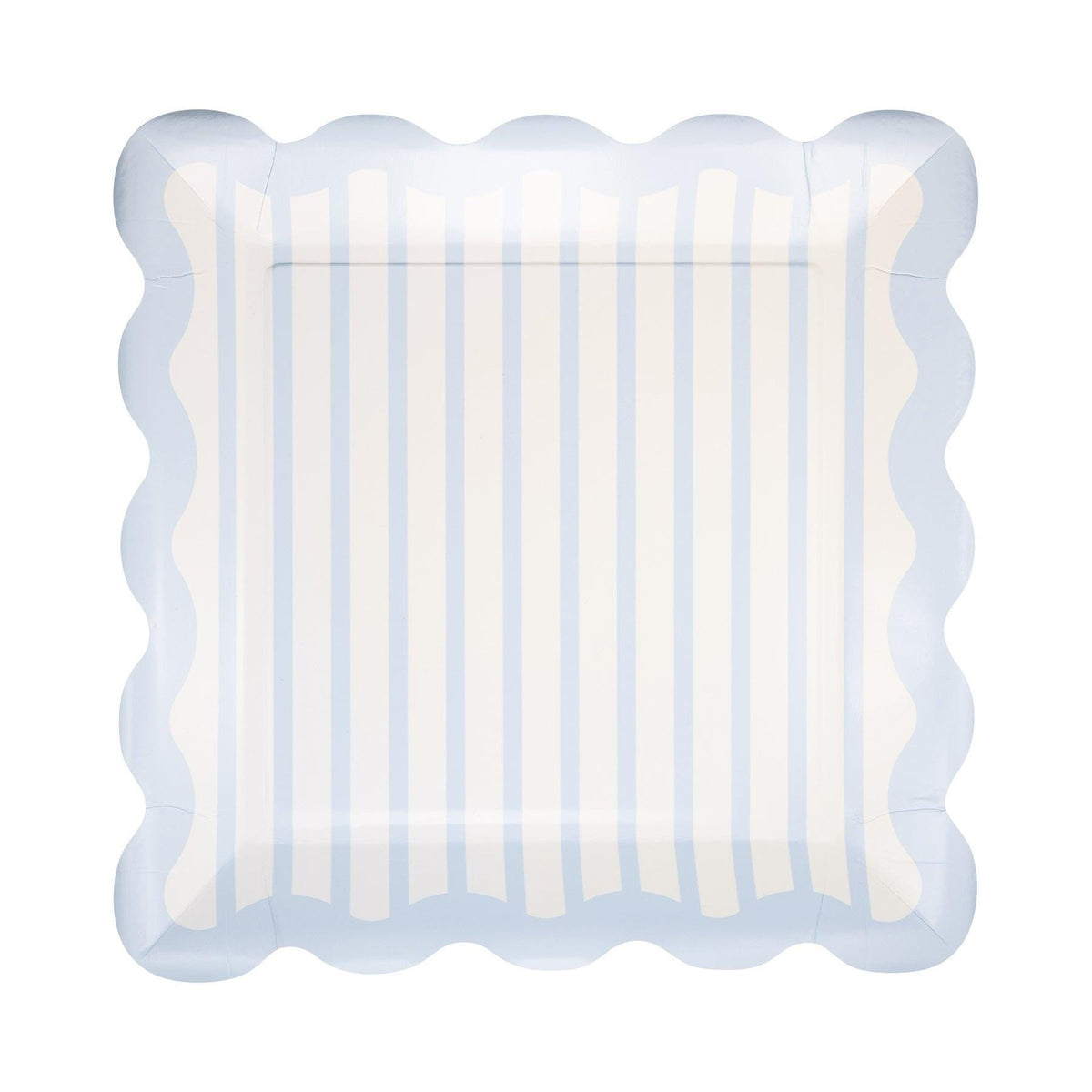 Pastel Blue Striped Plates 8ct - Stesha Party