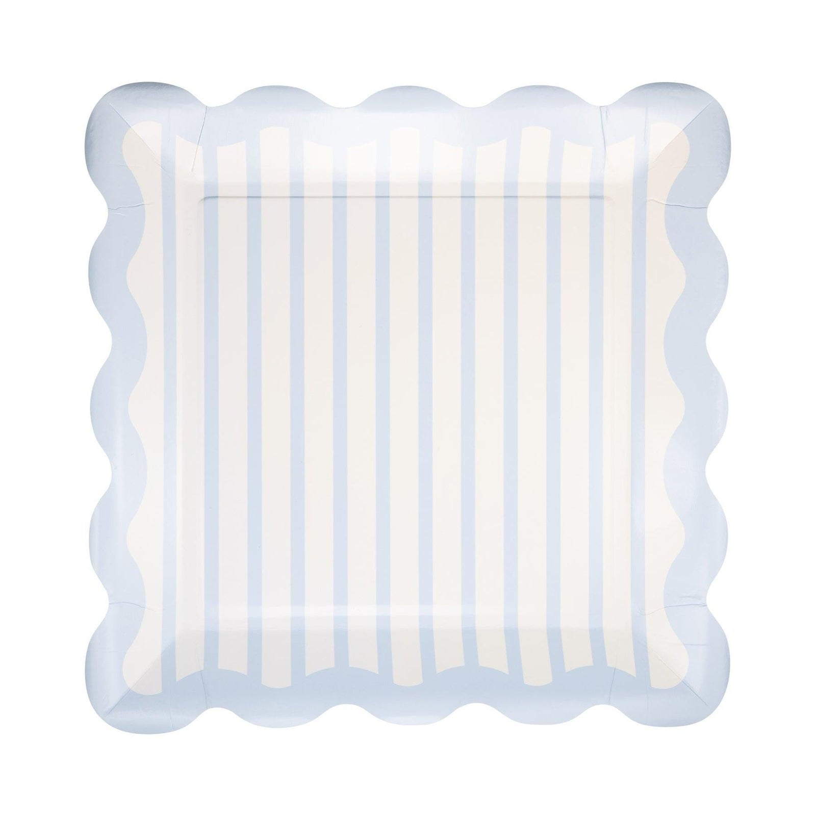 Pastel Blue Striped Plates 8ct - Stesha Party
