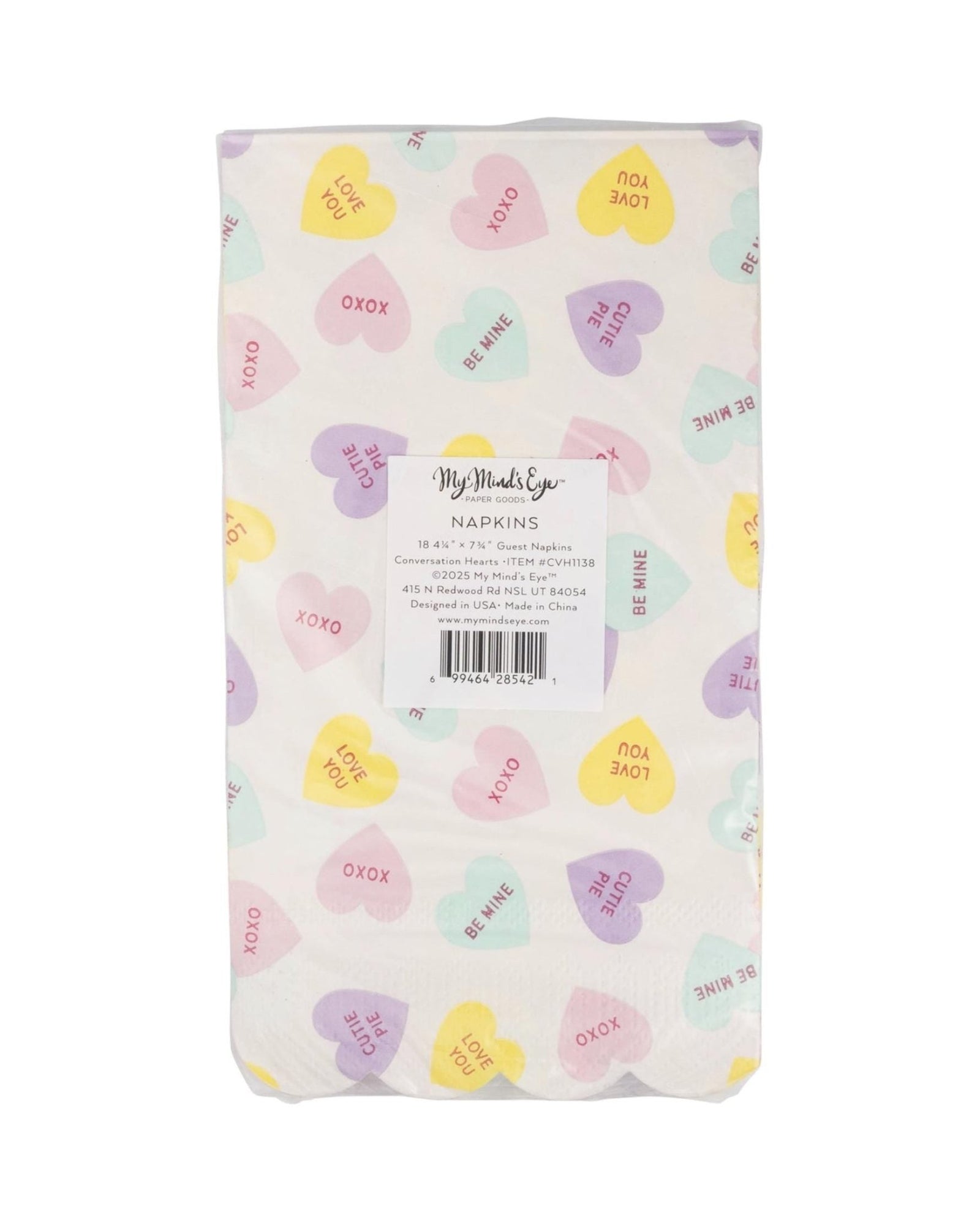 Pastel Conversation Heart Napkins - Stesha Party
