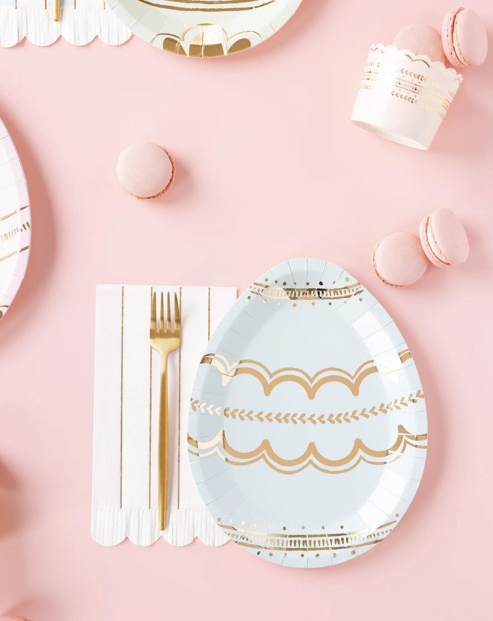 Pastel Easter Egg Plates 9ct - Stesha Party