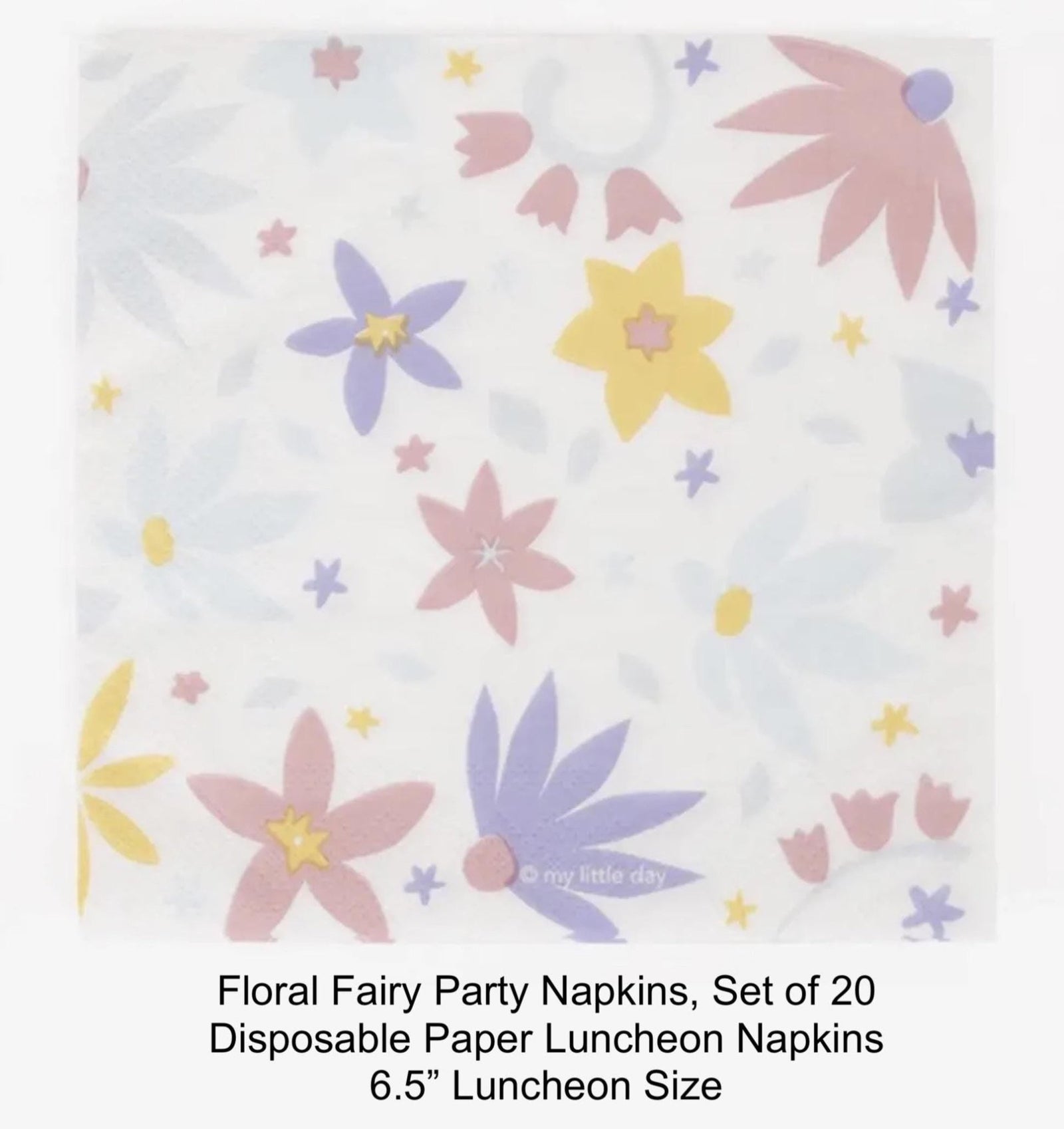 Pastel Floral Paper Luncheon Napkins 20ct - Stesha Party