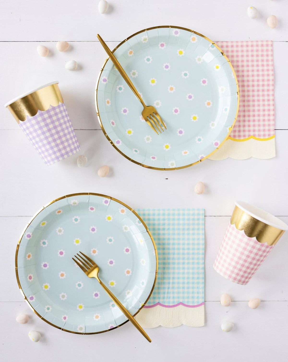 Pastel Gingham Napkins - Stesha Party