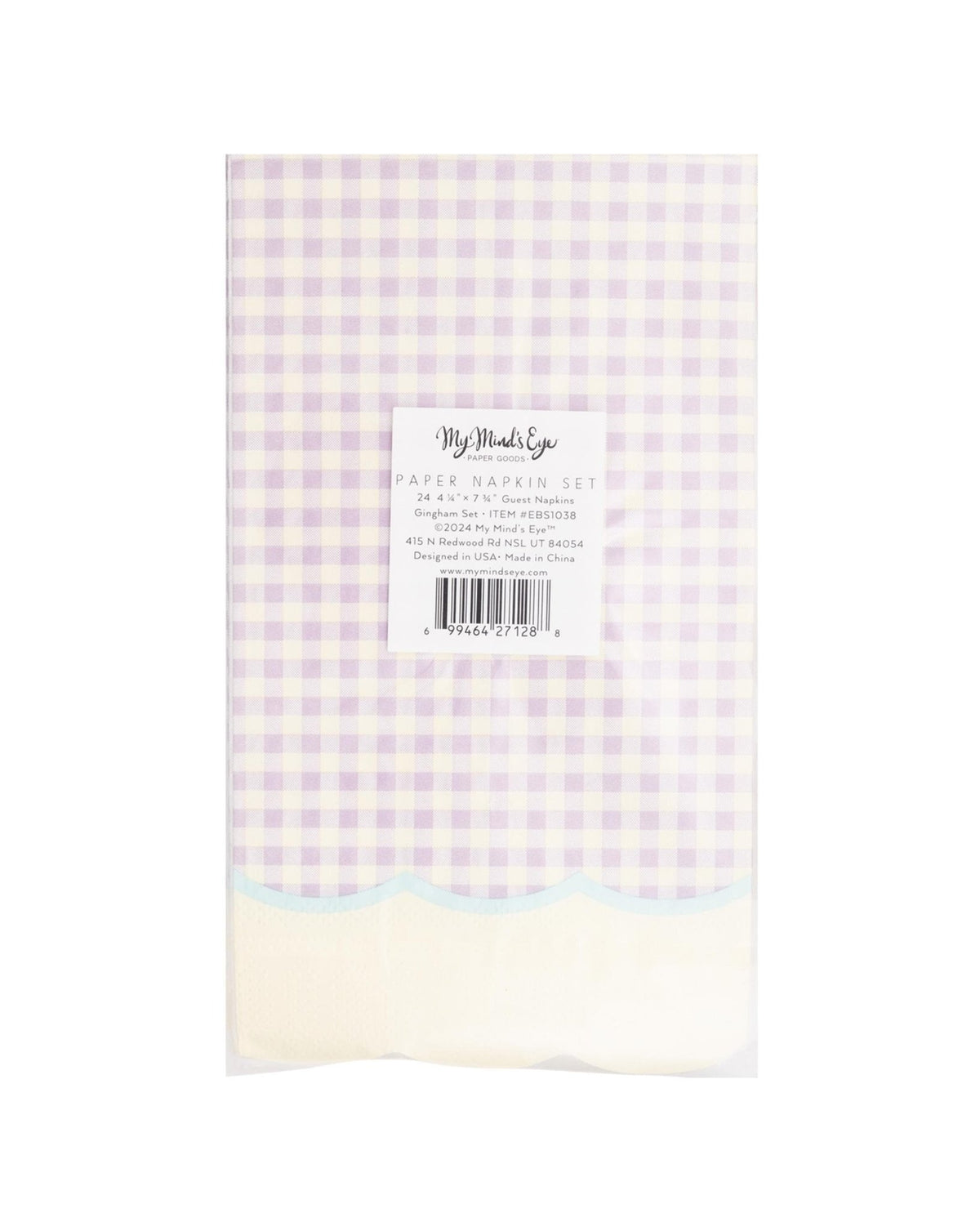 Pastel Gingham Napkins - Stesha Party