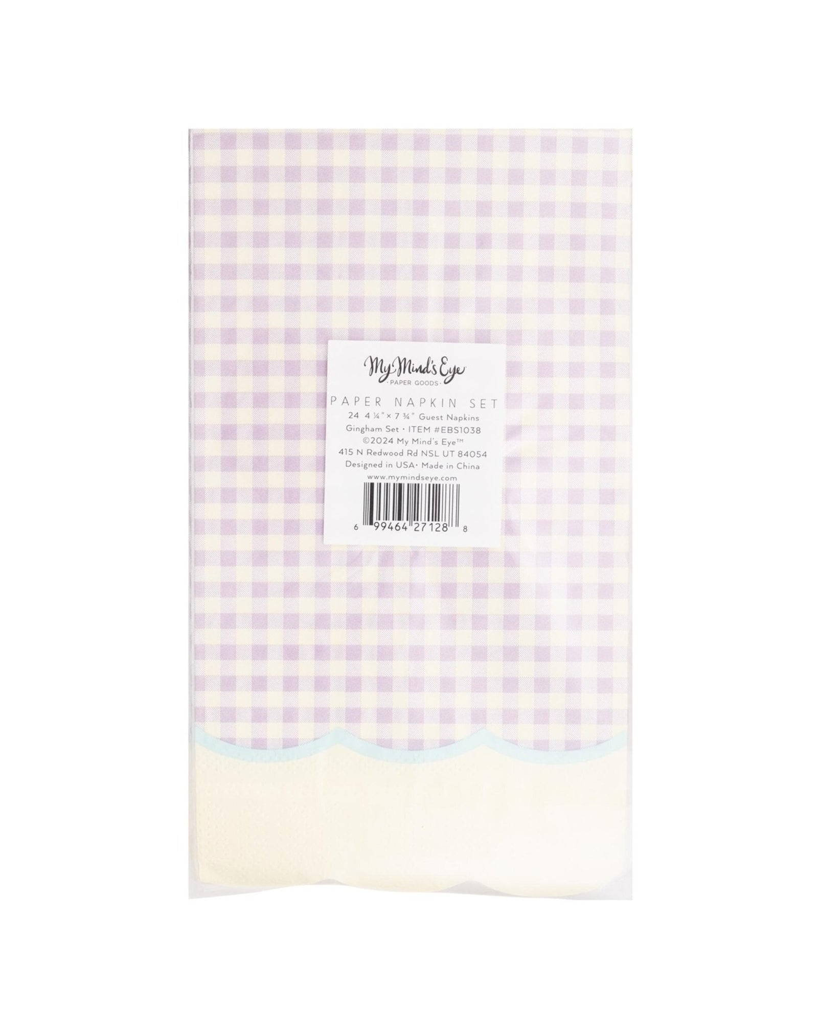 Pastel Gingham Napkins - Stesha Party