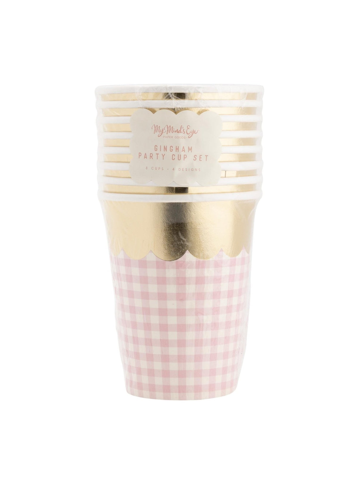 Pastel Gingham Party Cups - Stesha Party