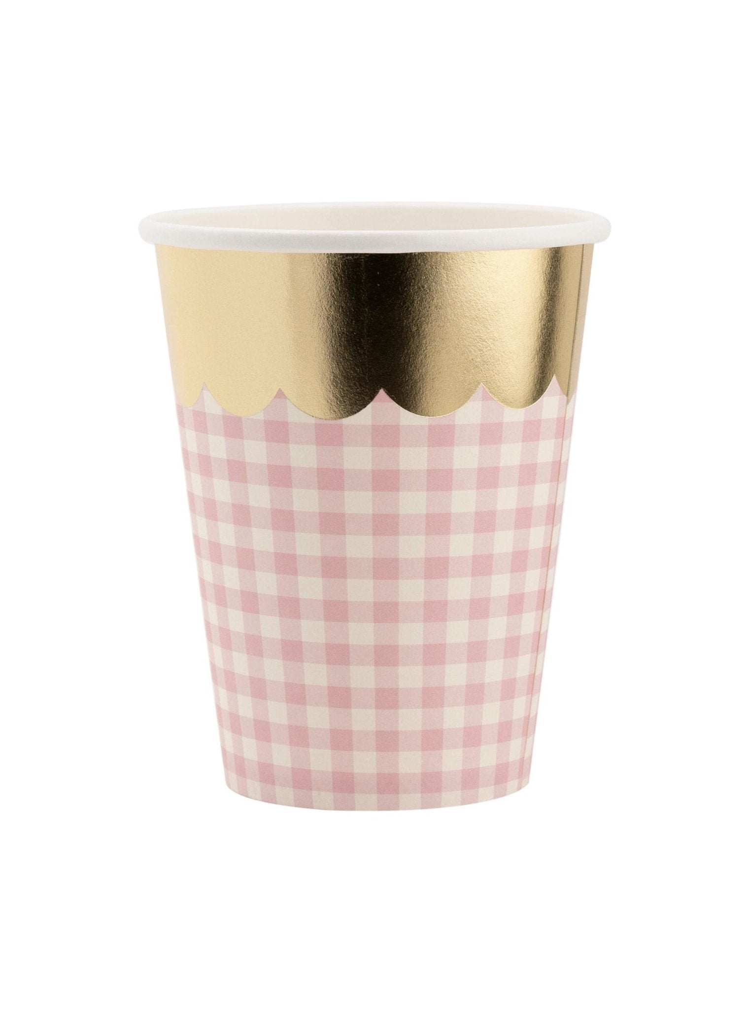 Pastel Gingham Party Cups - Stesha Party