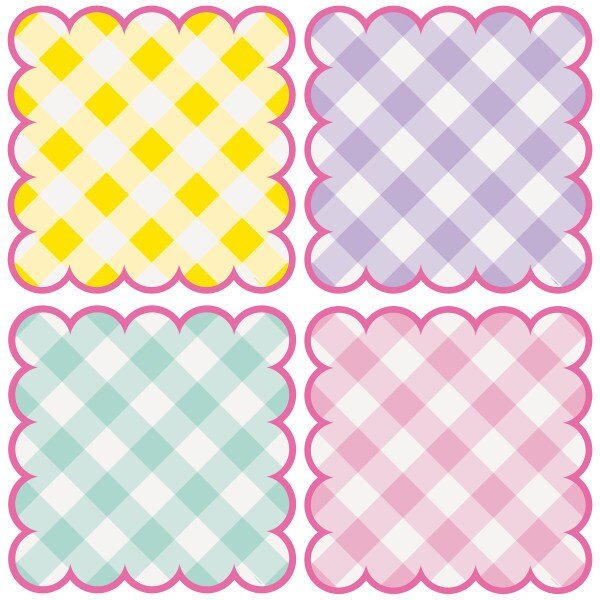 Pastel Gingham Party Placemats - Stesha Party