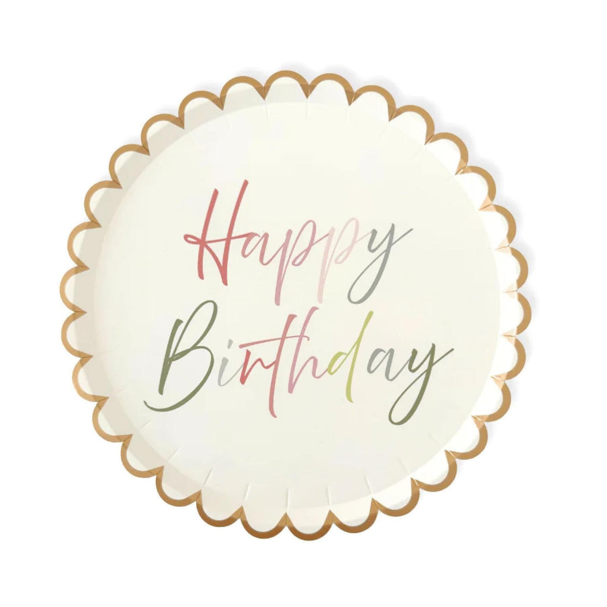 Pastel Happy Birthday Plates 12ct - Stesha Party