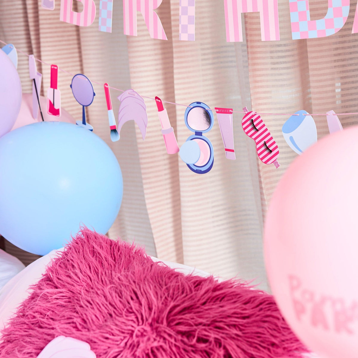 Pastel Pamper Party Spa Theme Banner - Stesha Party