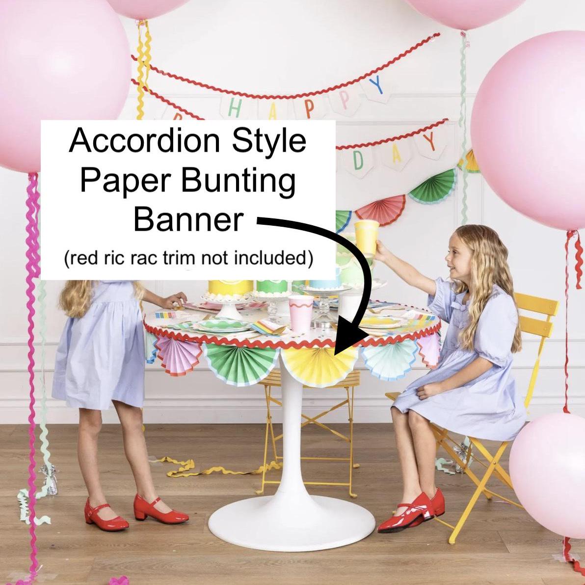 Pastel Paper Bunting Banner - Stesha Party