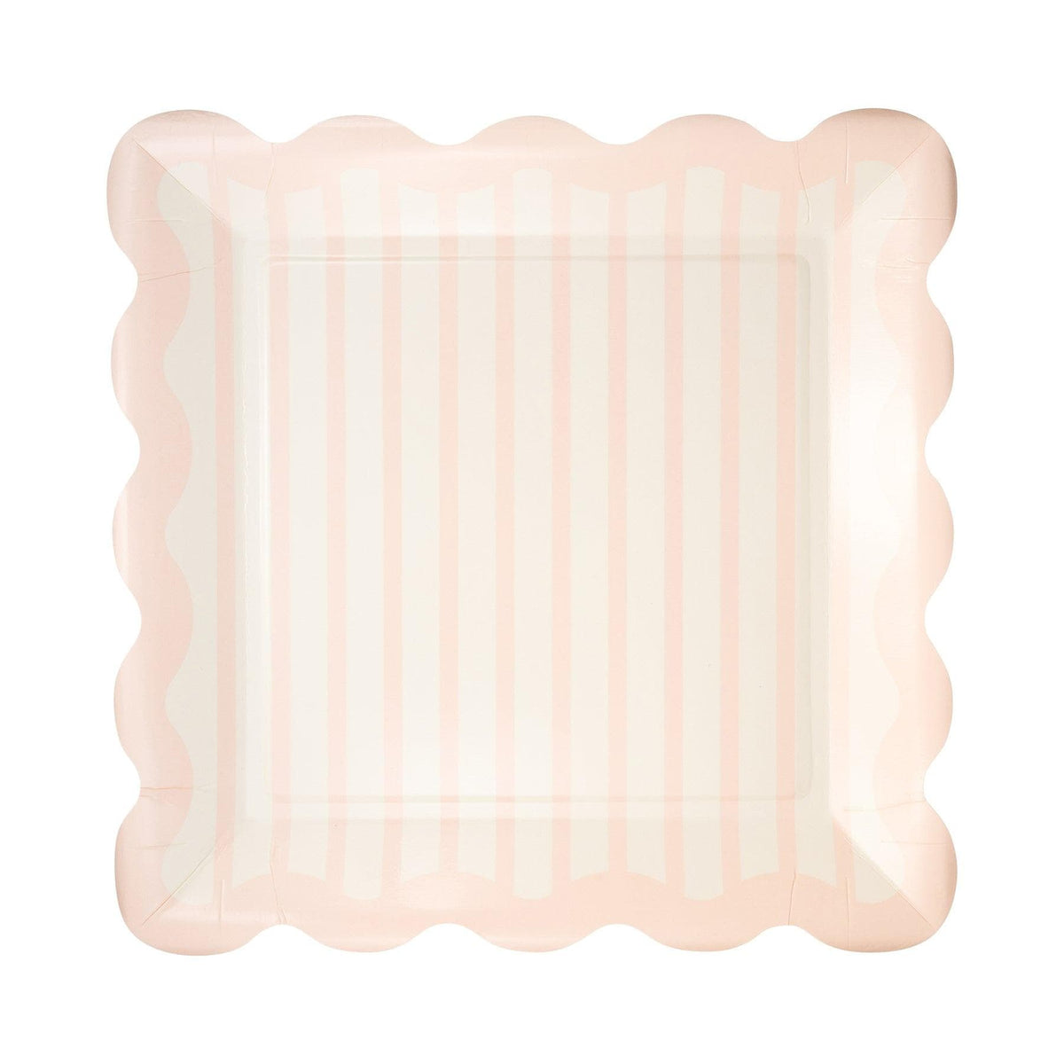 Pastel Pink Striped Plates 8ct - Stesha Party