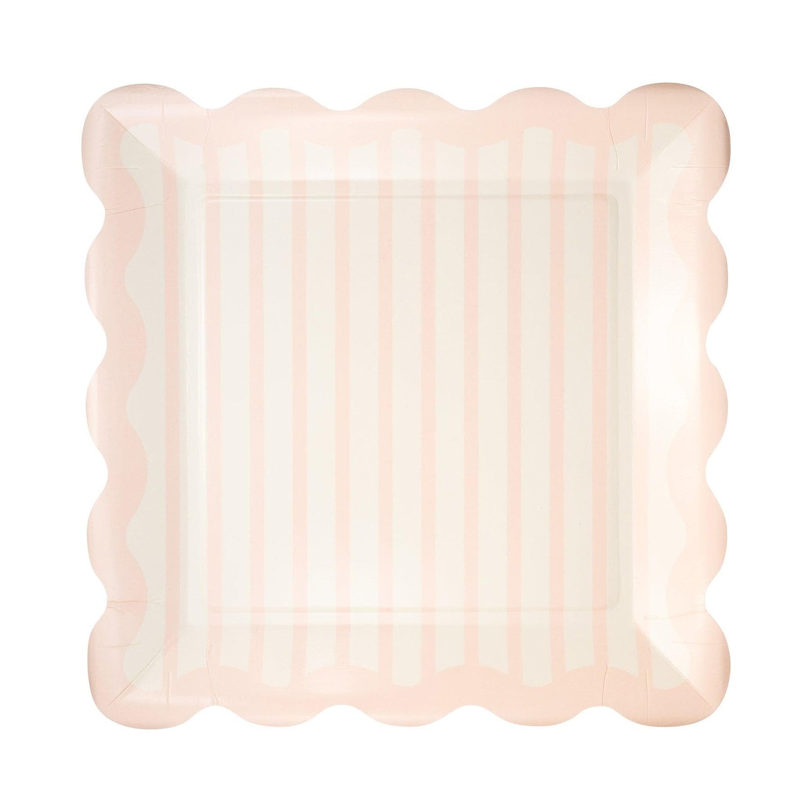 Pastel Pink Striped Plates 8ct - Stesha Party