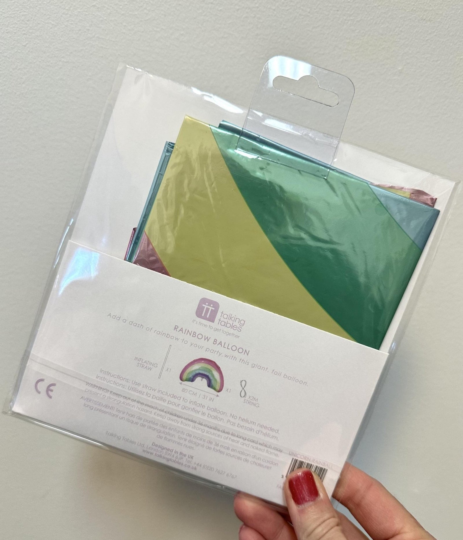 Pastel Rainbow Foil Balloon 31" - Stesha Party