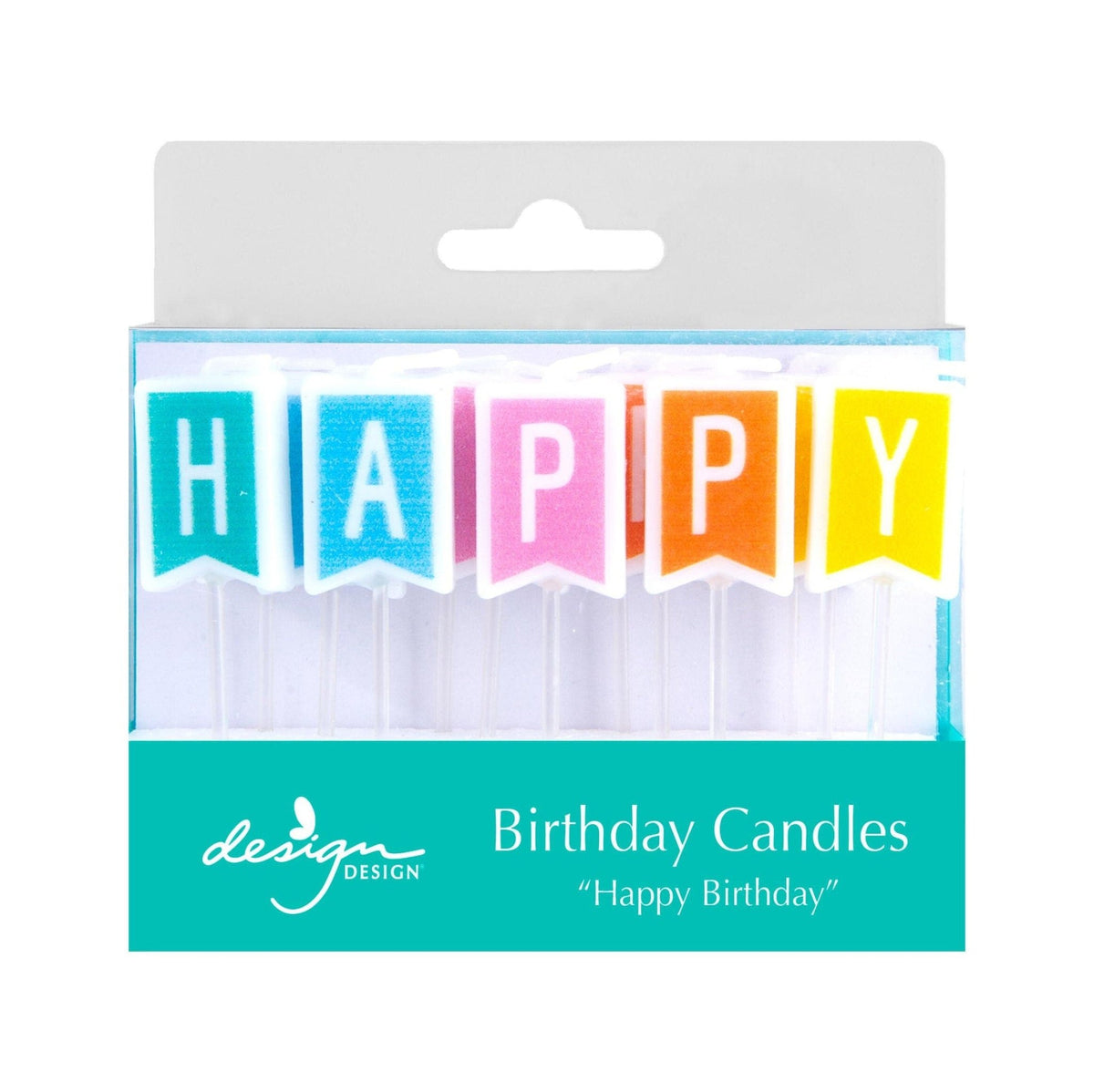 Pastel Rainbow Happy Birthday Candles - Stesha Party