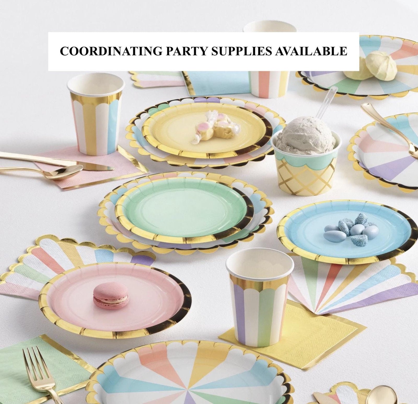 Pastel Rainbow Party Napkins - Stesha Party