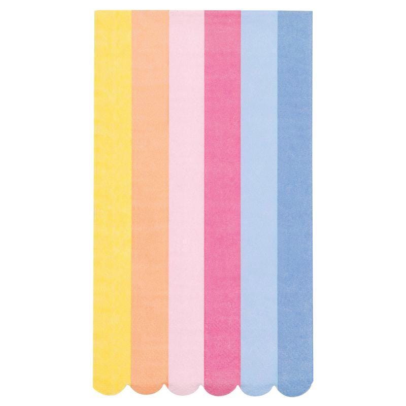 Pastel Rainbow Striped Dinner Napkins 16ct - Stesha Party